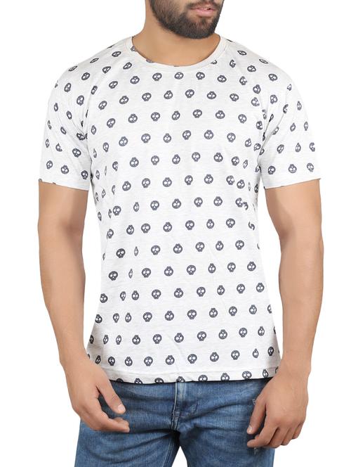 white cotton printed t-shirt - 13170797 - Standard Image - 1