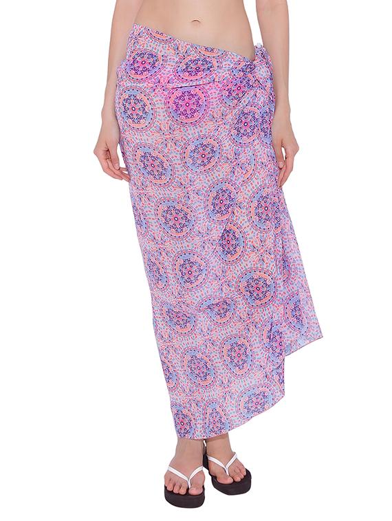 pink printed sarong - 13172123 - Zoom Image - 1