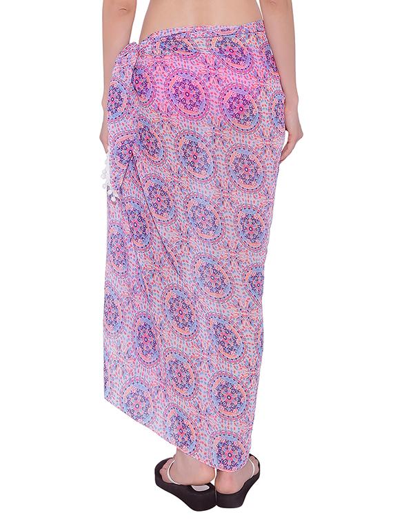 pink printed sarong - 13172123 - Zoom Image - 3