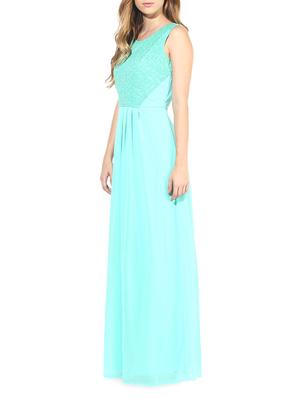 green poly georgette pleated maxi - 1317215 -  Standard Image - 1