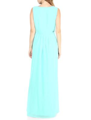 green poly georgette pleated maxi - 1317215 - Standard Image - 3