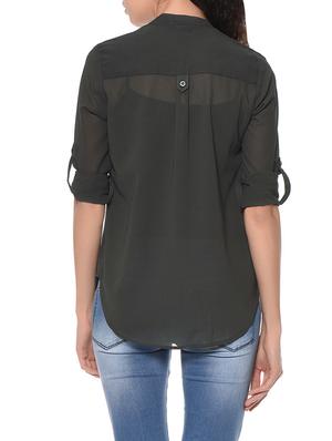 grey polyester regular top - 13175231 - Standard Image - 3