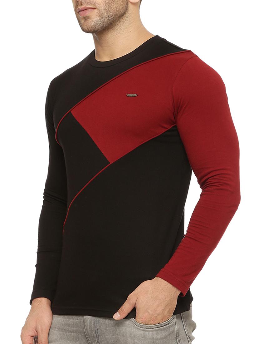 color block cotton t-shirt - 13177491 - Zoom Image - 2