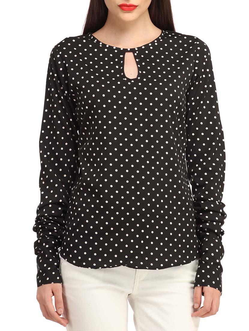 black polka dot cotton top - 13179992 - Zoom Image - 1