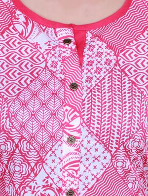 pink cotton straight kurta - 13184156 - Standard Image - 4