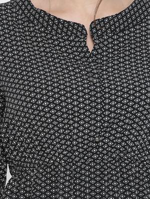 black polyester aline dress - 13187017 - Standard Image - 4