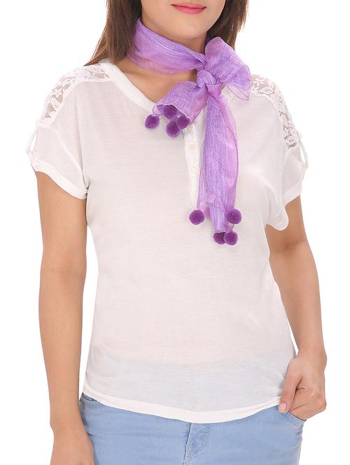 purple polyester scarf - 13194179 -  Standard Image - 0