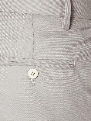 beige polyester flat front formal trouser - 13199626 - Standard Image - 3