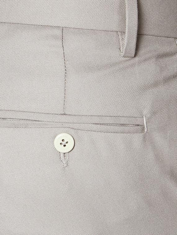 beige polyester flat front formal trouser - 13199626 - Zoom Image - 3