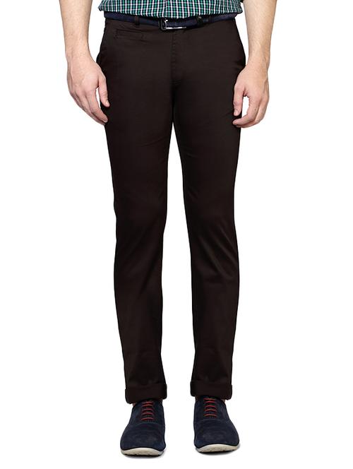 brown cotton chinos casual trousers - 13199723 - Standard Image - 1