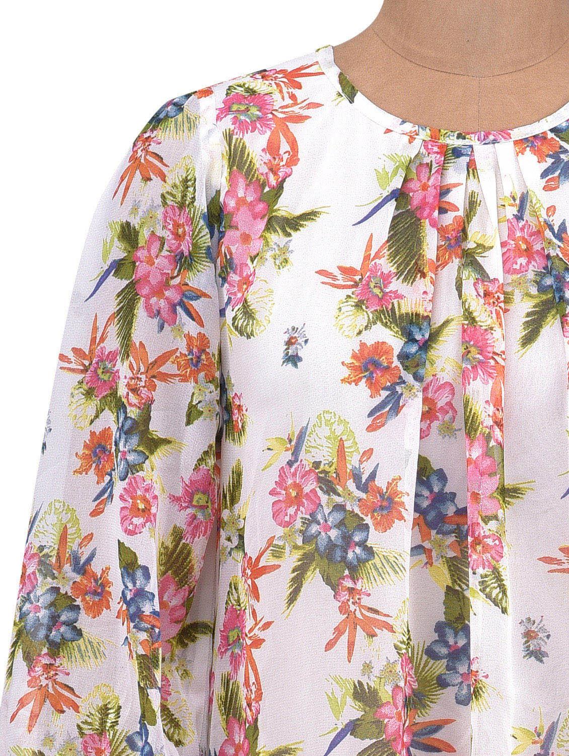 black poly georgette printed top - 1320279 - Zoom Image - 4