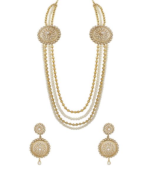 gold brass necklaces and earrings - 13206915 - Standard Image - 1