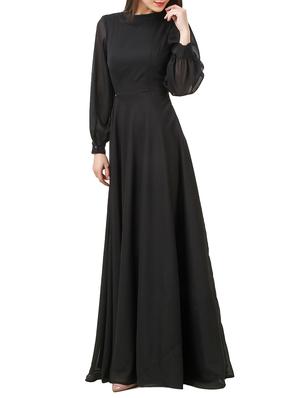 solid black maxi dress - 13210314 - Standard Image - 2