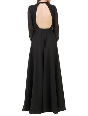solid black maxi dress - 13210314 - Standard Image - 3