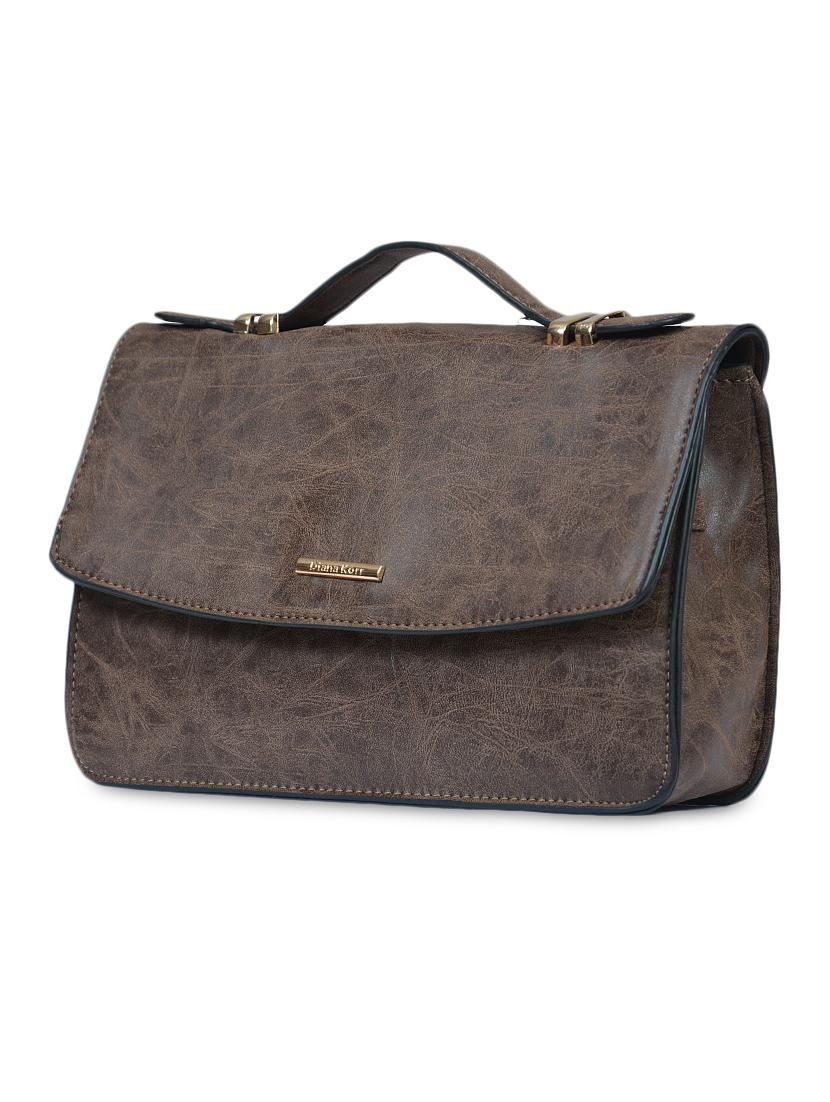 brown textured faux leather clutch - 1321062 - Zoom Image - 5