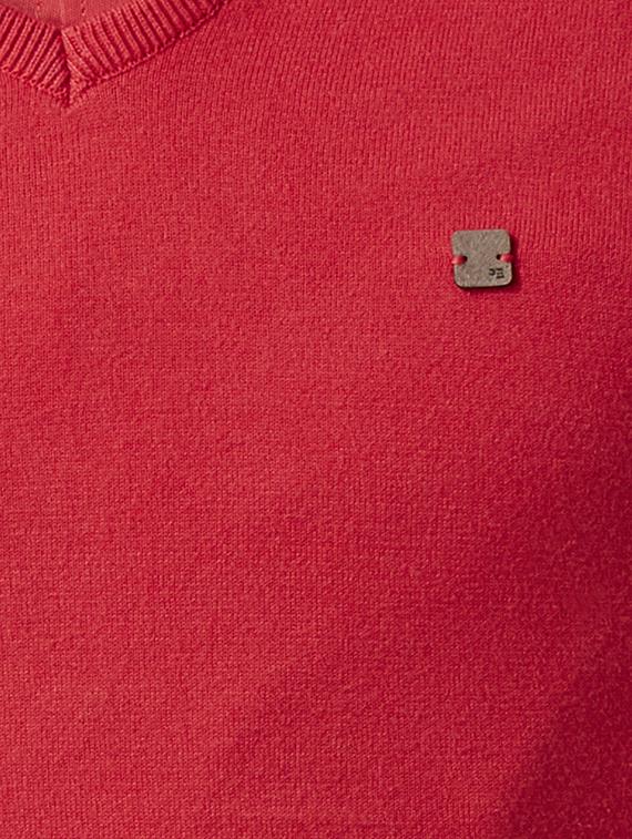 red cotton pullover - 13212690 - Zoom Image - 3
