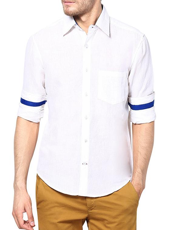 white linen casual shirt - 13214886 - Zoom Image - 1