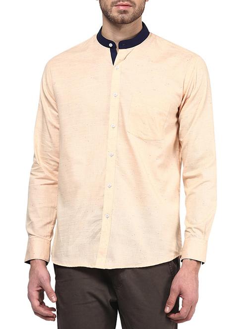 orange cotton casual shirt - 13214999 - Standard Image - 1