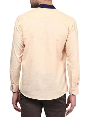 orange cotton casual shirt - 13214999 - Standard Image - 3