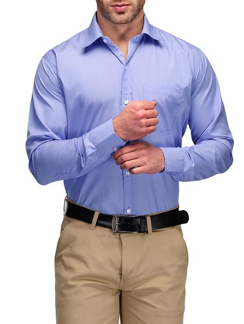 light blue cotton formal shirt - 13216103 - Standard Image - 1