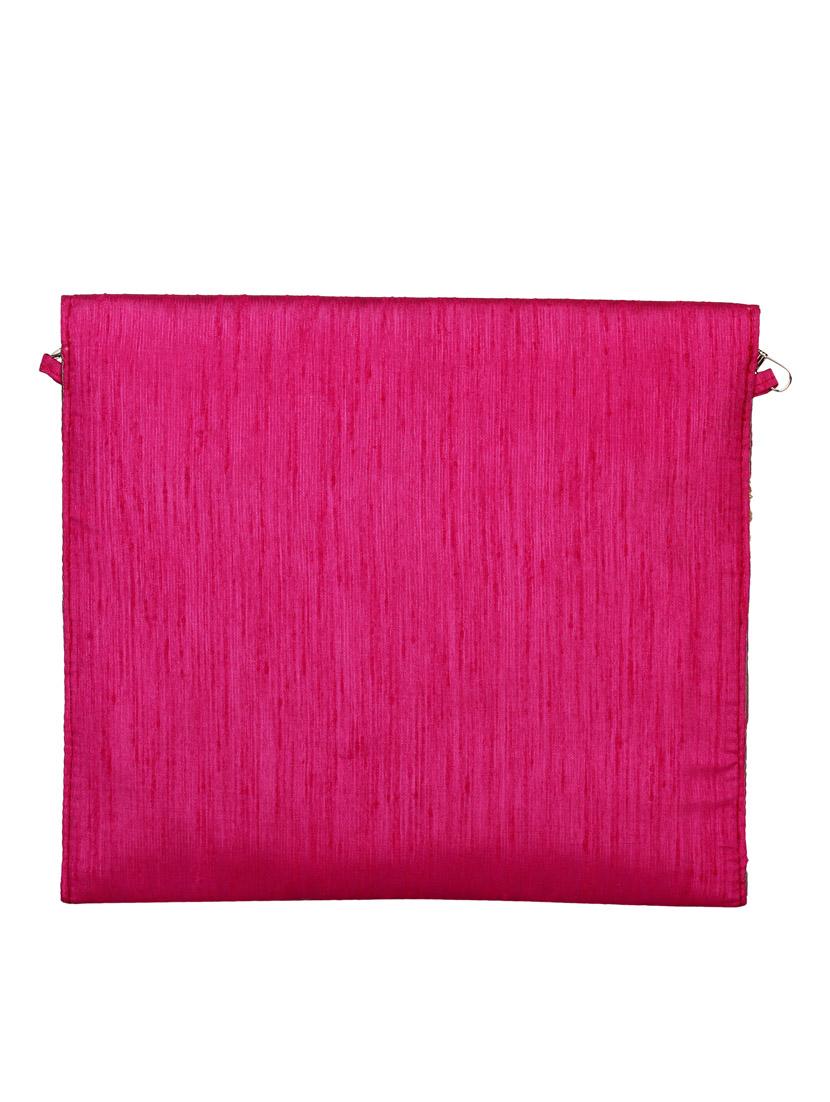 pink polyester ethnic clutch - 13216378 - Zoom Image - 2
