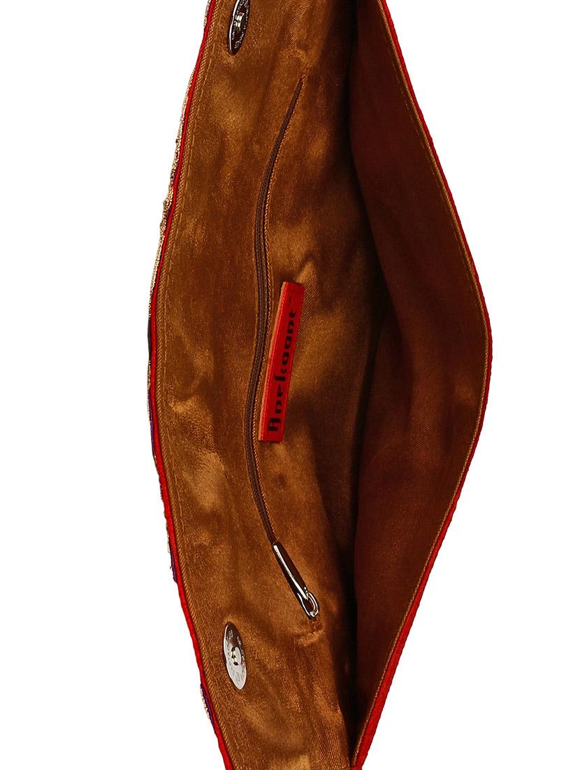 red polyester ethnic clutch - 13216379 - Zoom Image - 3