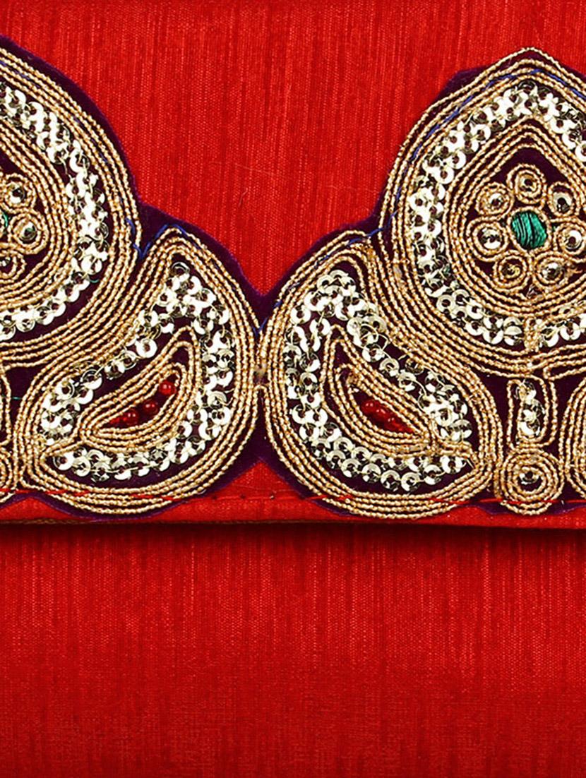 red polyester ethnic clutch - 13216379 - Zoom Image - 4