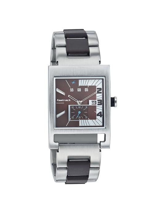 fastrack party analog brown dial men's watch - ne1478sm02 - 13216842 - Very Small Image - 1