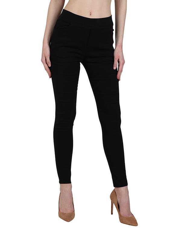 black cotton jeggings - 13225426 - Zoom Image - 1