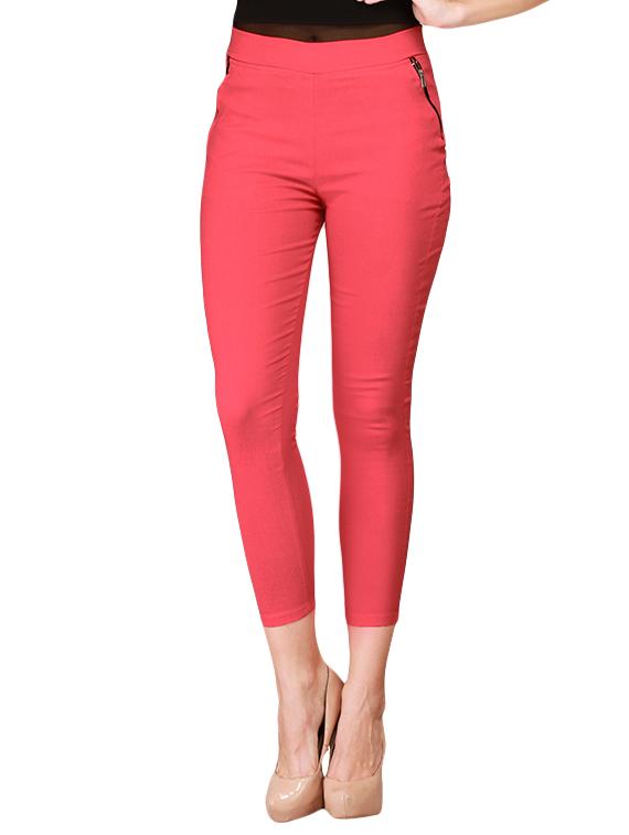 red cotton jeggings - 13225451 - Zoom Image - 1