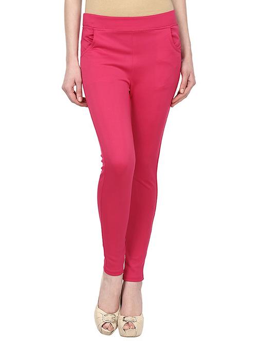 pink cotton jegging - 13225455 - Standard Image - 1