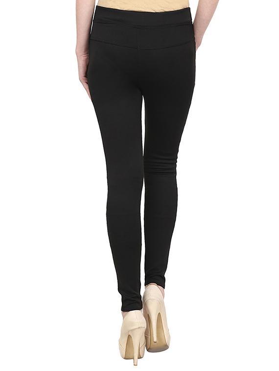 black cotton jeggings - 13225474 - Zoom Image - 3