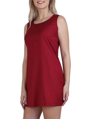maroon rayon a-line dress - 13225530 - Standard Image - 2