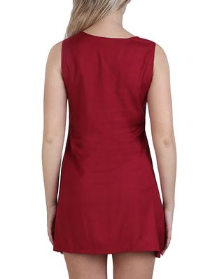 maroon rayon a-line dress - 13225530 - Standard Image - 3