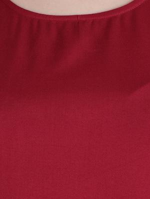 maroon rayon a-line dress - 13225530 - Standard Image - 4