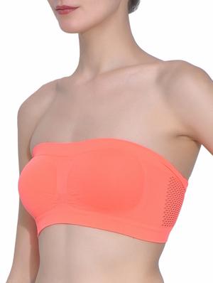 orange cotton tube bra - 13229505 - Standard Image - 2