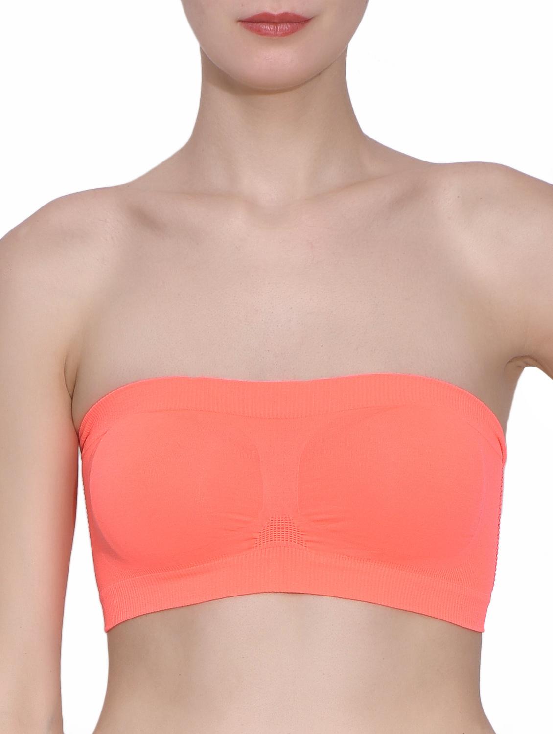 orange cotton tube bra - 13229505 - Zoom Image - 1