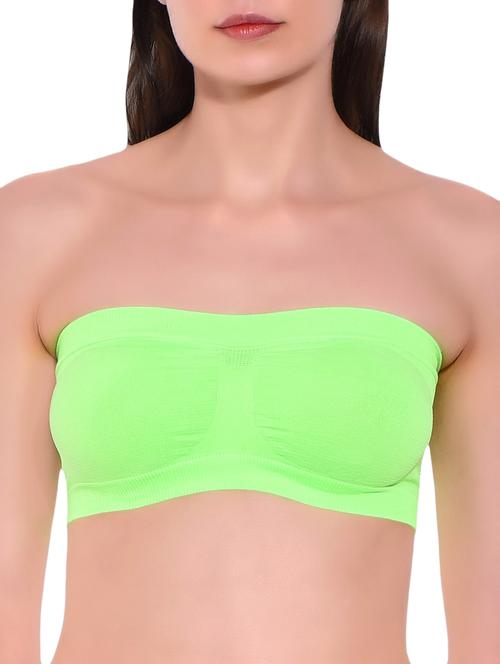 green cotton tube bra - 13229506 - Standard Image - 1