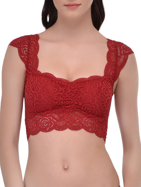 red lace bralette - 13230768 - Zoom Image - 1