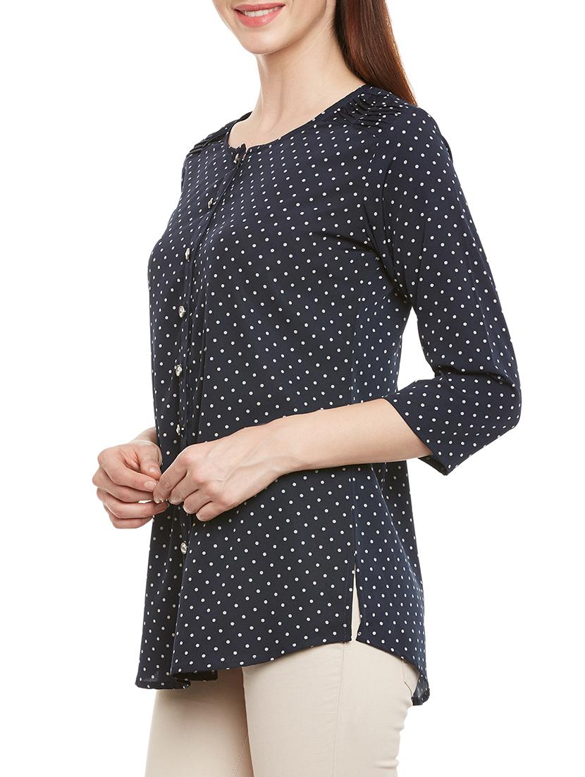 button up polka dots tunic - 13244667 - Zoom Image - 2