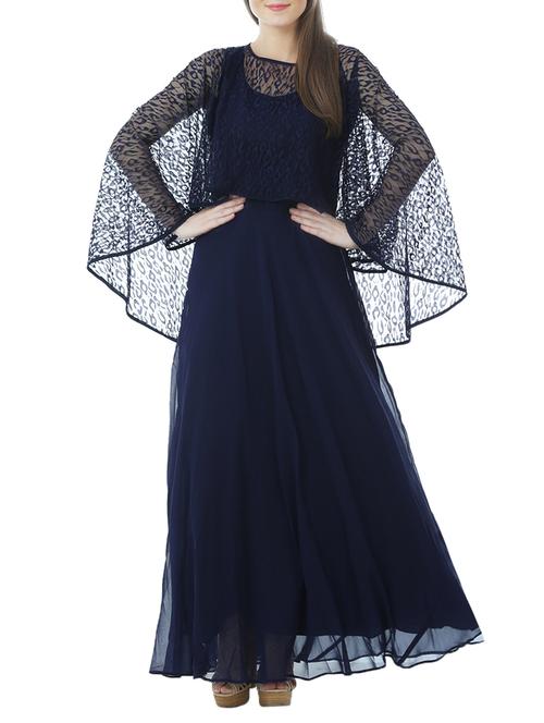 cape sleeved gown - 13252729 - Standard Image - 1