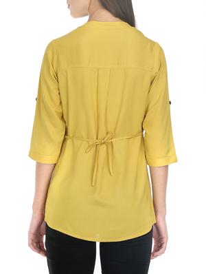 pleated tie back shirt - 13253084 - Standard Image - 3