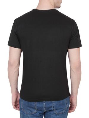 black cotton chest print tshirt - 13254334 - Standard Image - 3