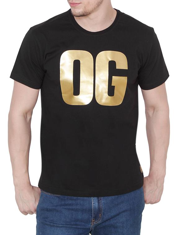 black cotton chest print tshirt - 13254338 - Zoom Image - 1
