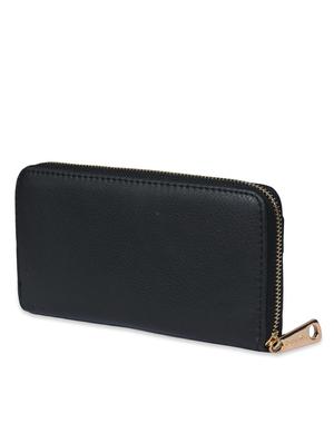 solid black textured leatherette wallet - 1326199 - Standard Image - 2
