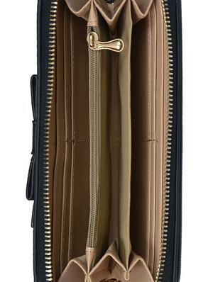 solid black textured leatherette wallet - 1326199 - Standard Image - 3