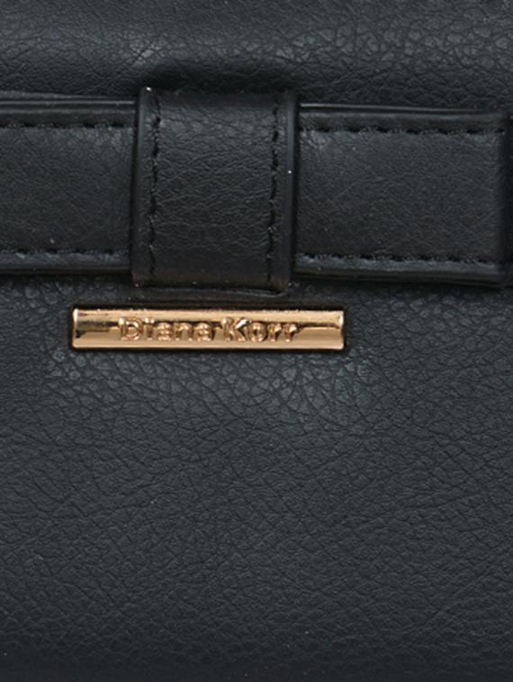 solid black textured leatherette wallet - 1326199 - Zoom Image - 4