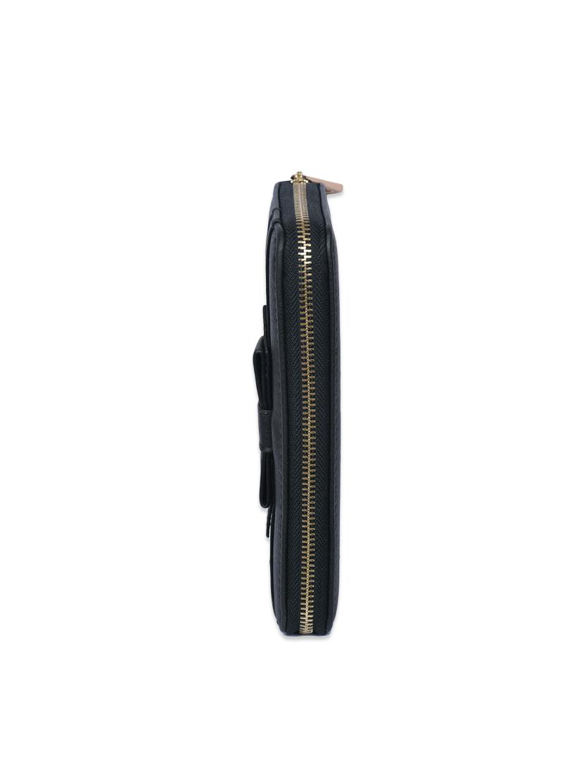 solid black textured leatherette wallet - 1326199 - Zoom Image - 5