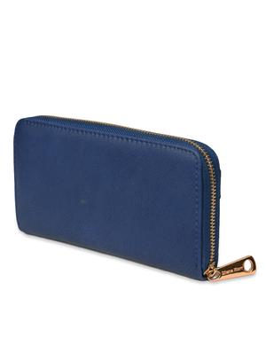dark blue textured leatherette wallet - 1326201 - Standard Image - 2