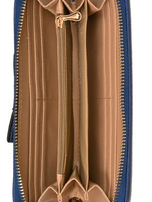 dark blue textured leatherette wallet - 1326201 - Standard Image - 3